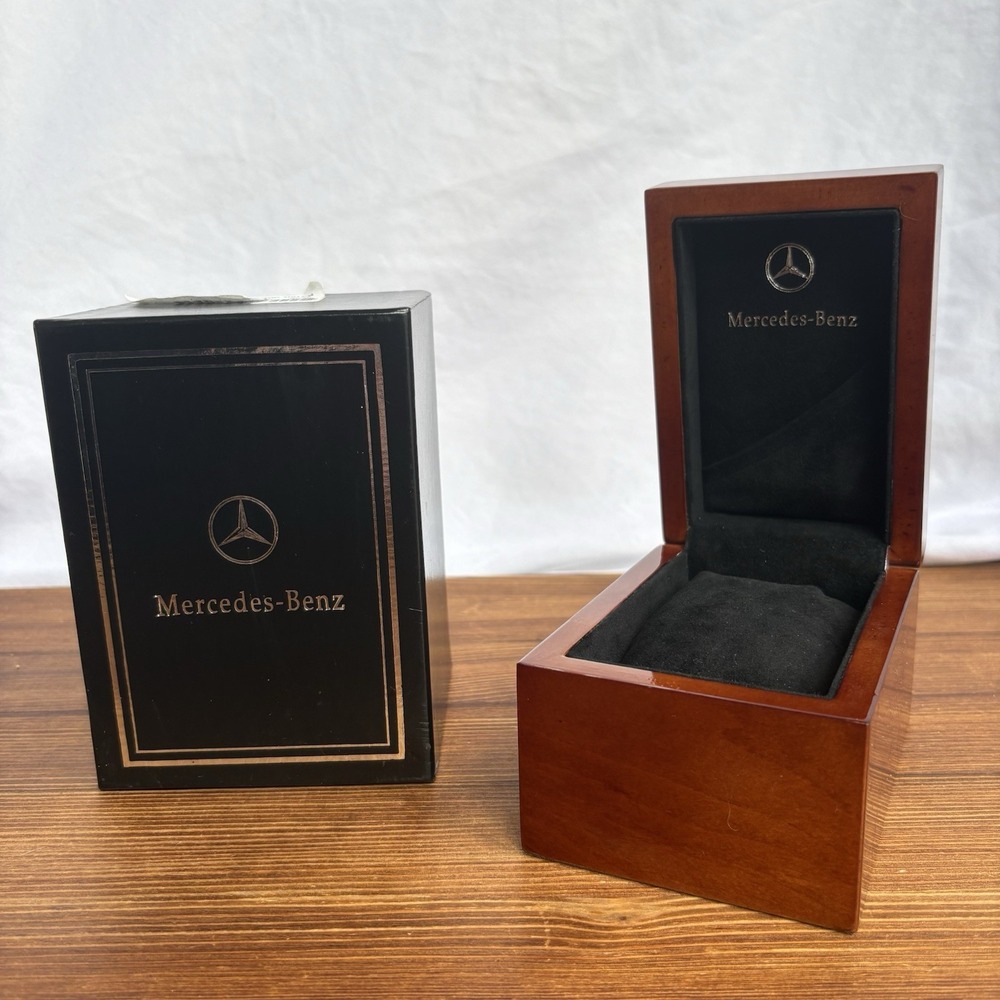 Mercedes-Benz Wooden Watch/Jewelry Box Only Original Outer Box Velvet Interior